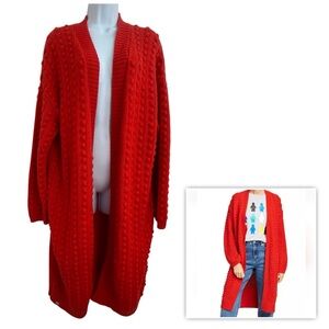 Lego Red Textured Long Cardigan Size L Red - LEGO® Collection x Target